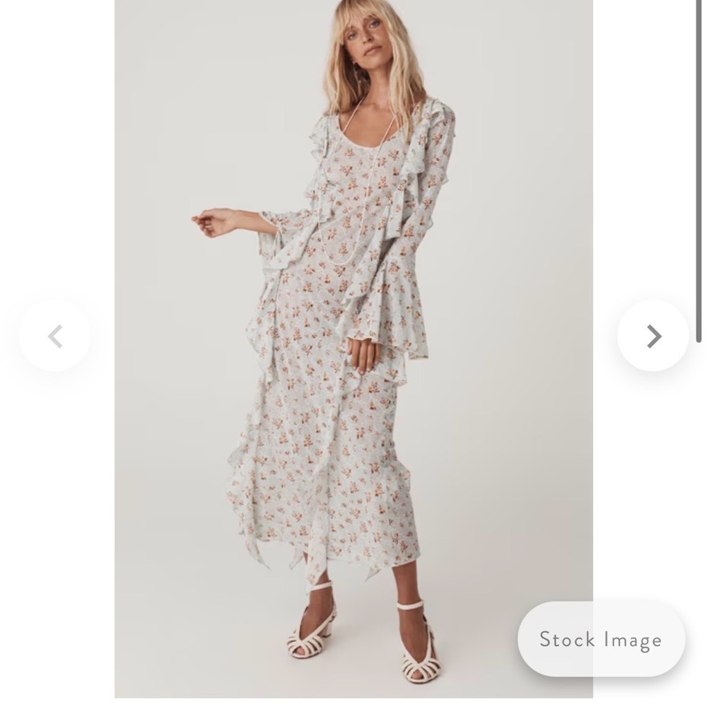 Spell Fluer Frill Bias Cut Dress